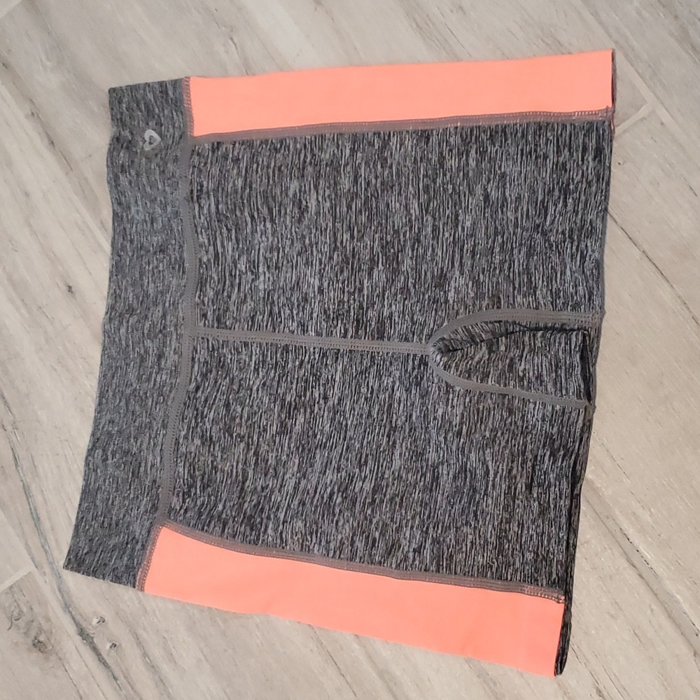 Just One Compression Athletic Shorts Sm Orange Gray Athletic Sporty Athleisure